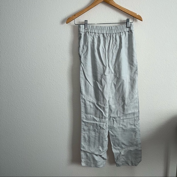 Aritizia Wilfred Light blue and gray linens blend slacks size 4 - Picture 7 of 10